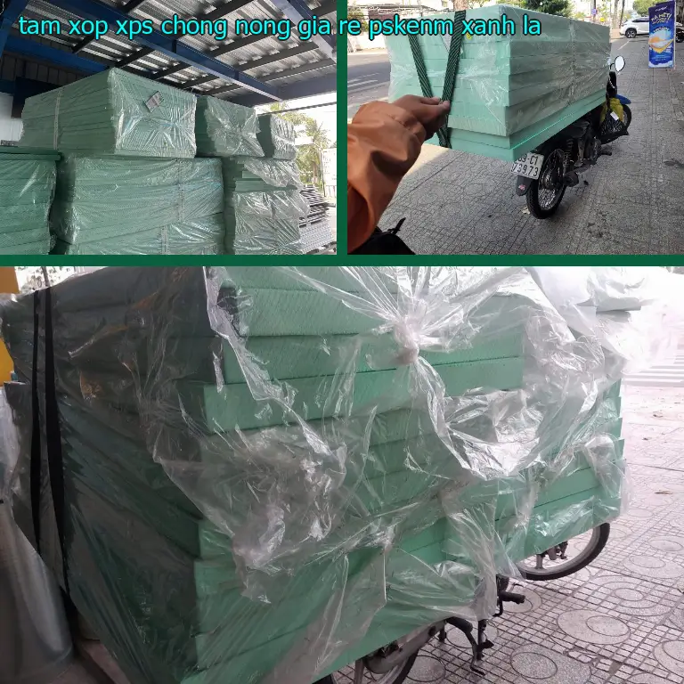 Màu sắc tấm xốp XPS chống nóng giá rẻ PSKENM: Xanh lá