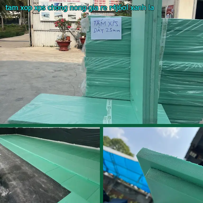 Màu sắc tấm xốp XPS chống nóng giá rẻ R4J6OL: Xanh lá
