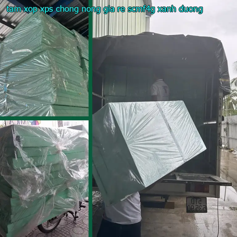 Màu sắc tấm xốp XPS chống nóng giá rẻ SCMF4G: Xanh dương
