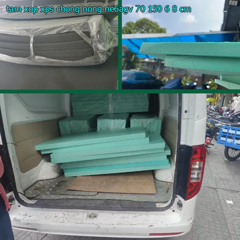 Kích thước tấm xốp XPS chống nóng NE6AGV: 70*150*6.8 cm