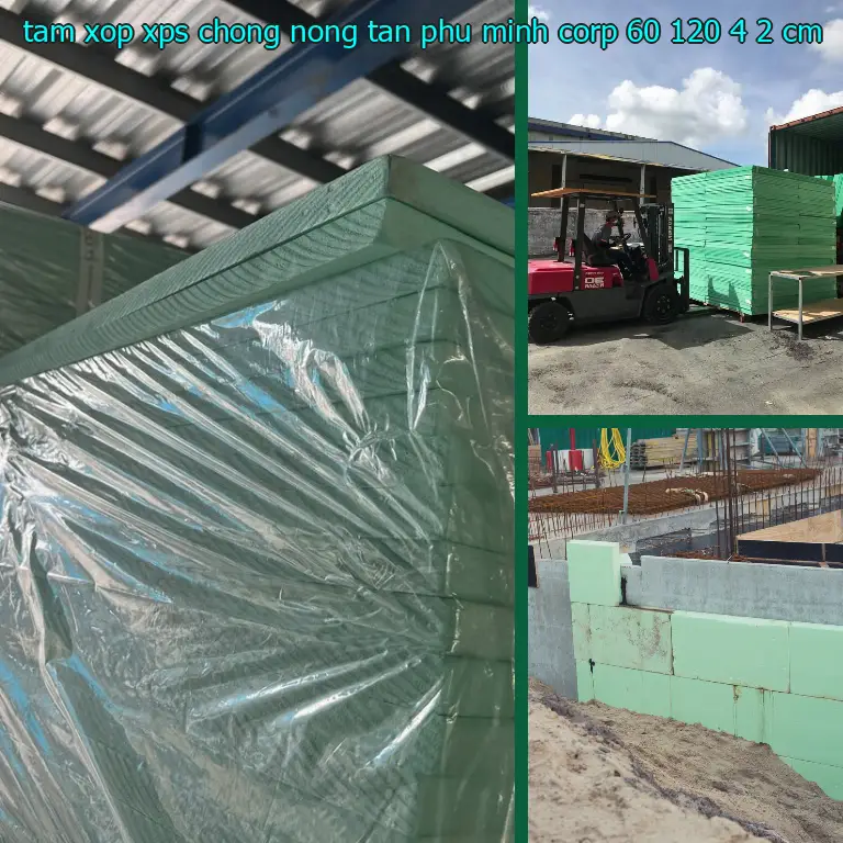 Kích thước tấm xốp XPS chống nóng Tân Phú Minh Corp: 60*120*4.2 cm Kích thước tấm xốp XPS chống nóng Tân Phú Minh Corp: 60*120*4.2 cm