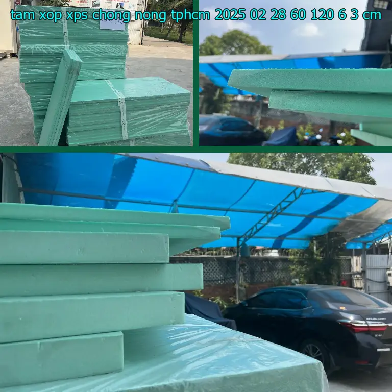 Kích thước tấm xốp XPS chống nóng TpHCM 2025-02-28: 60*120*6.3 cm Kích thước tấm xốp XPS chống nóng TpHCM 2025-02-28: 60*120*6.3 cm
