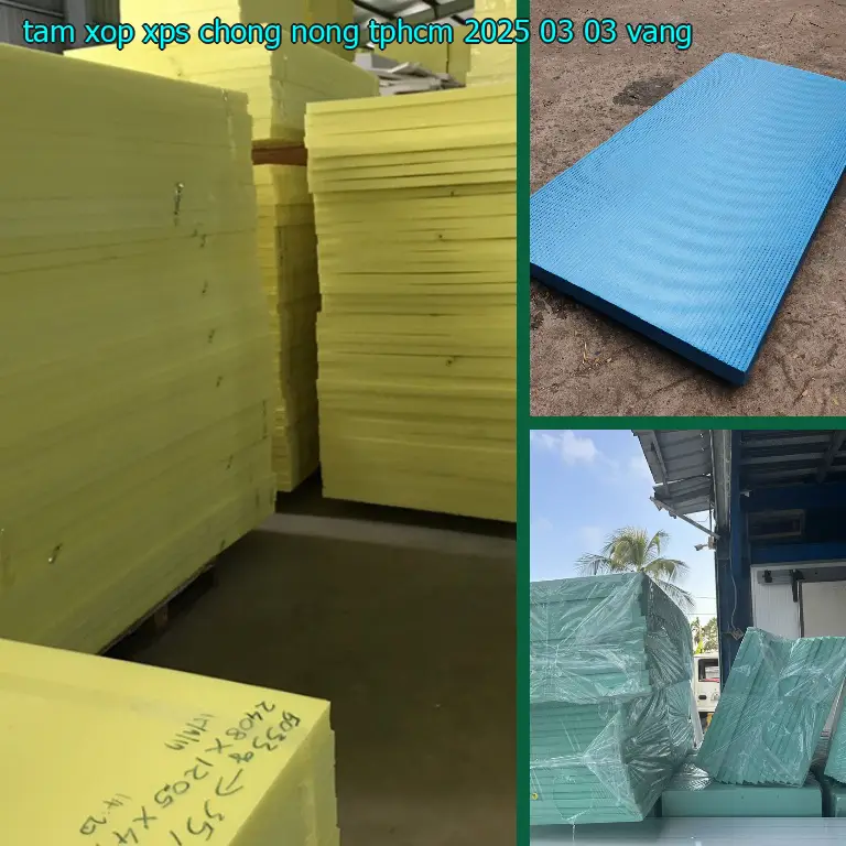 Màu sắc tấm xốp XPS chống nóng TpHCM 2025-03-03: Vàng