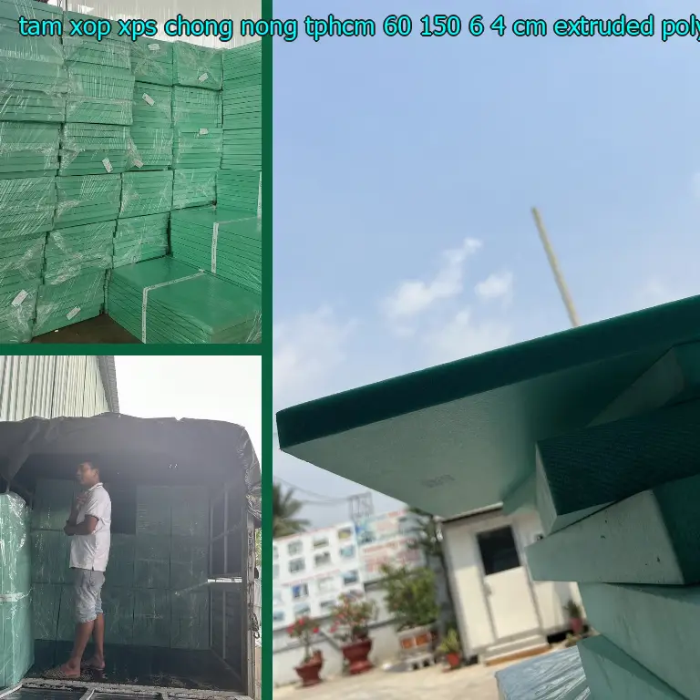 Chất liệu tấm xốp XPS chống nóng TpHCM 60*150*6.4 cm: Extruded Polystyrene Chất liệu tấm xốp XPS chống nóng TpHCM 60*150*6.4 cm: Extruded Polystyrene