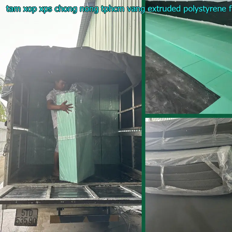 Chất liệu tấm xốp XPS chống nóng TpHCM Vàng: Extruded Polystyrene Foam