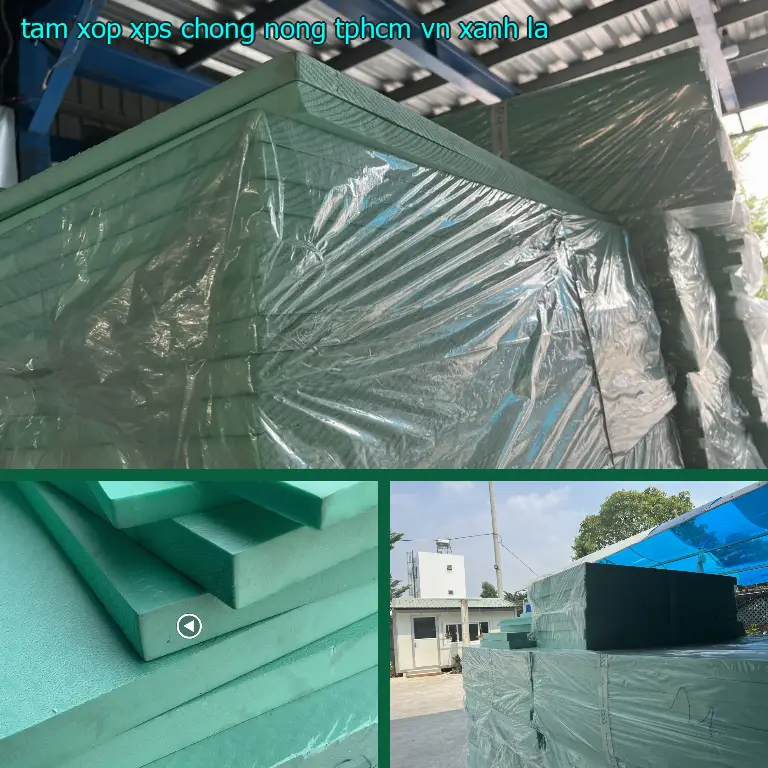 Màu sắc tấm xốp XPS chống nóng TpHCM VN: Xanh lá