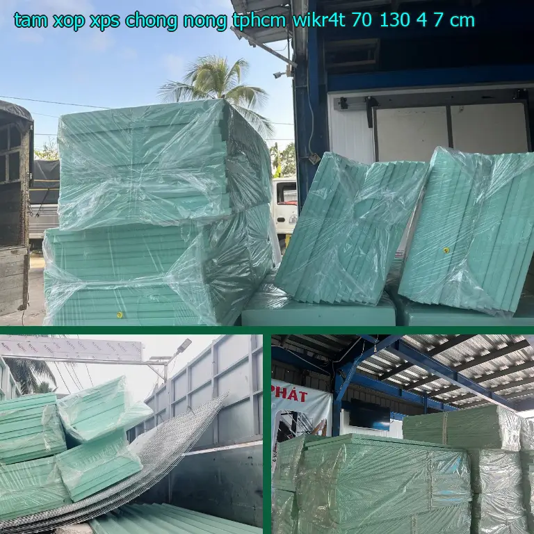 Kích thước tấm xốp XPS chống nóng TpHCM WIKR4T: 70*130*4.7 cm Kích thước tấm xốp XPS chống nóng TpHCM WIKR4T: 70*130*4.7 cm