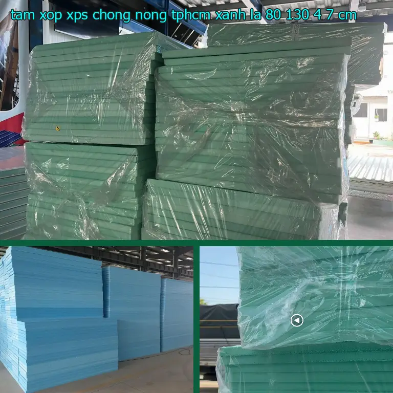 Kích thước tấm xốp XPS chống nóng TpHCM Xanh lá: 80*130*4.7 cm