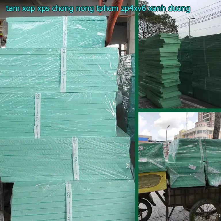 Màu sắc tấm xốp XPS chống nóng TpHCM ZP4XV6: Xanh dương
