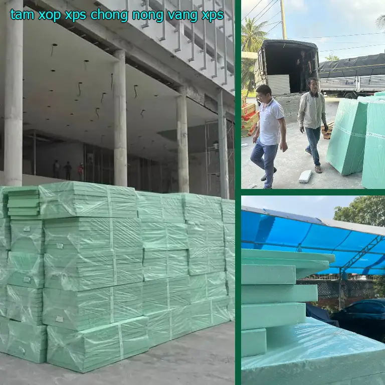 Chất liệu tấm xốp XPS chống nóng Vàng: XPS
