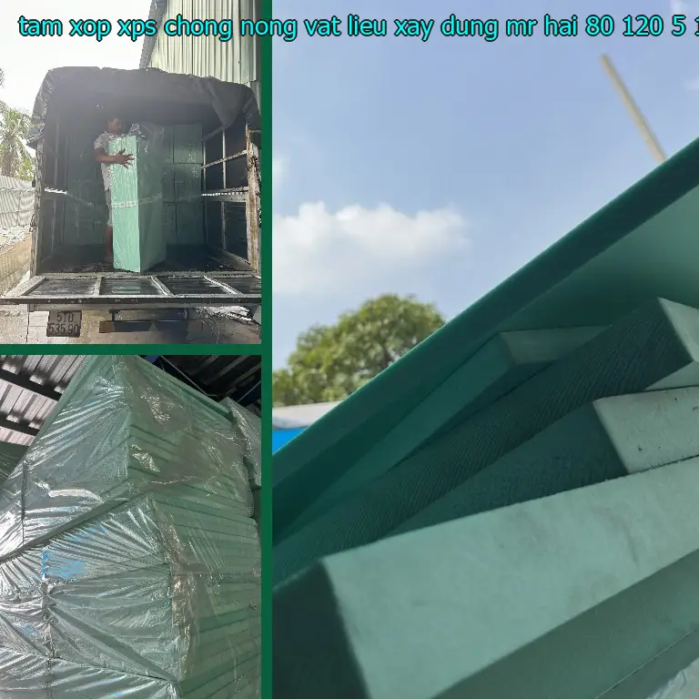 Kích thước tấm xốp XPS chống nóng Vật Liệu Xây Dựng Mr.HẢI: 80*120*5.1 cm