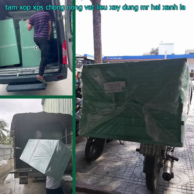 Màu sắc tấm xốp XPS chống nóng Vật Liệu Xây Dựng Mr.HẢI: Xanh lá
