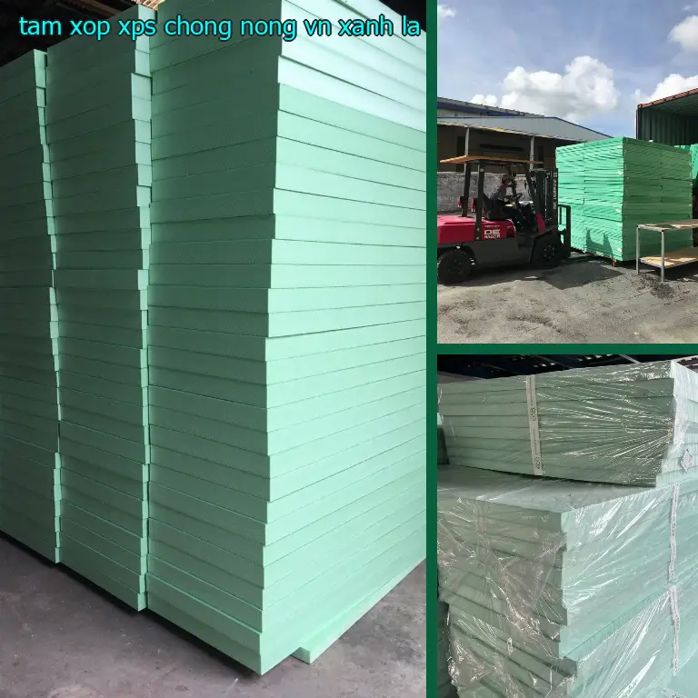 Màu sắc tấm xốp XPS chống nóng VN: Xanh lá Màu sắc tấm xốp XPS chống nóng VN: Xanh lá