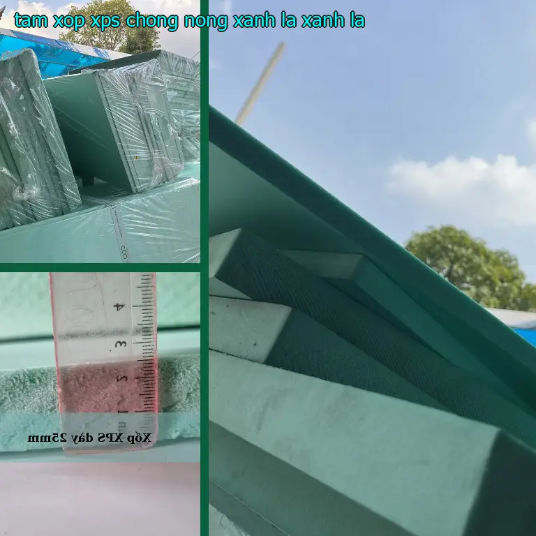 Màu sắc tấm xốp XPS chống nóng Xanh lá: Xanh lá