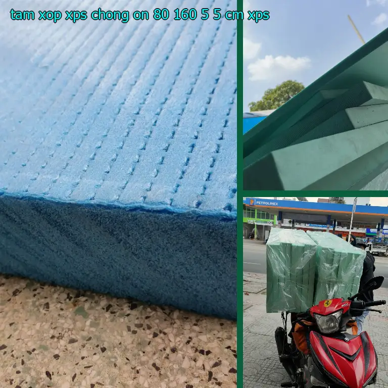 Chất liệu tấm xốp XPS chống ồn 80*160*5.5 cm: XPS Chất liệu tấm xốp XPS chống ồn 80*160*5.5 cm: XPS