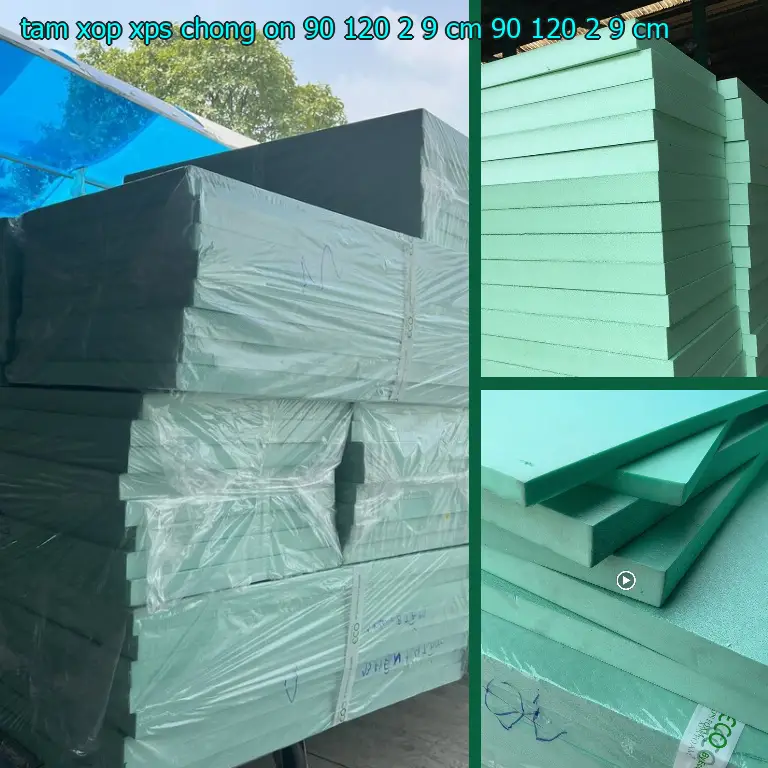 Kích thước tấm xốp XPS chống ồn 90*120*2.9 cm: 90*120*2.9 cm