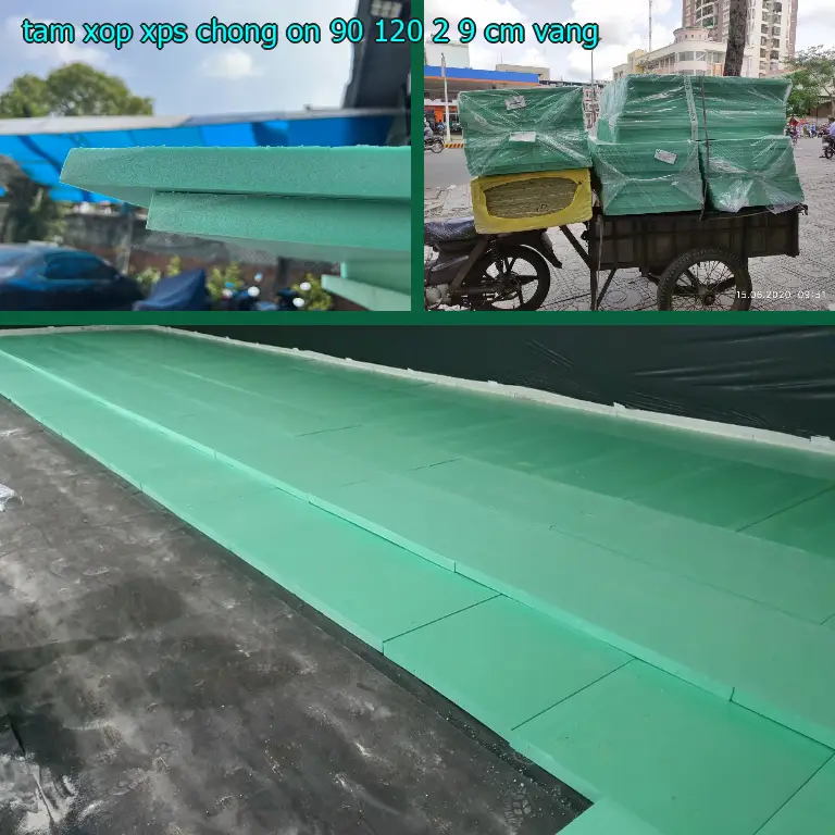 Màu sắc tấm xốp XPS chống ồn 90*120*2.9 cm: Vàng