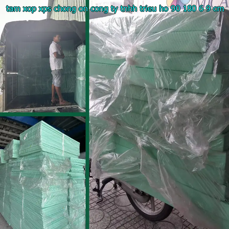Kích thước tấm xốp XPS chống ồn Công ty TNHH Triệu Hổ: 90*180*6.9 cm Kích thước tấm xốp XPS chống ồn Công ty TNHH Triệu Hổ: 90*180*6.9 cm