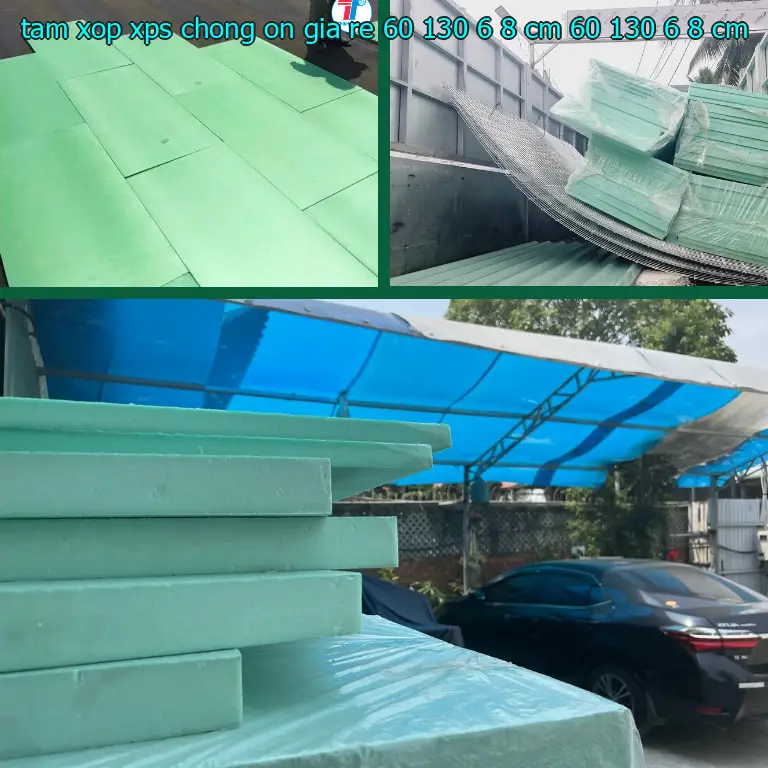 Kích thước tấm xốp XPS chống ồn giá rẻ 60*130*6.8 cm: 60*130*6.8 cm