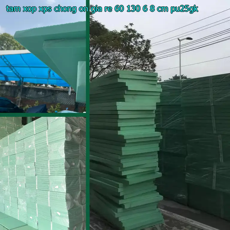 Model tấm xốp XPS chống ồn giá rẻ 60*130*6.8 cm: PU25GK