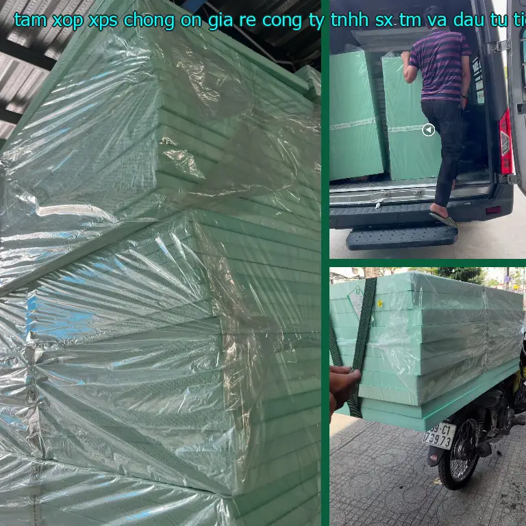 Chất liệu tấm xốp XPS chống ồn giá rẻ Công ty TNHH SX TM và đầu tư Tiến Phong: Extruded Polystyrene