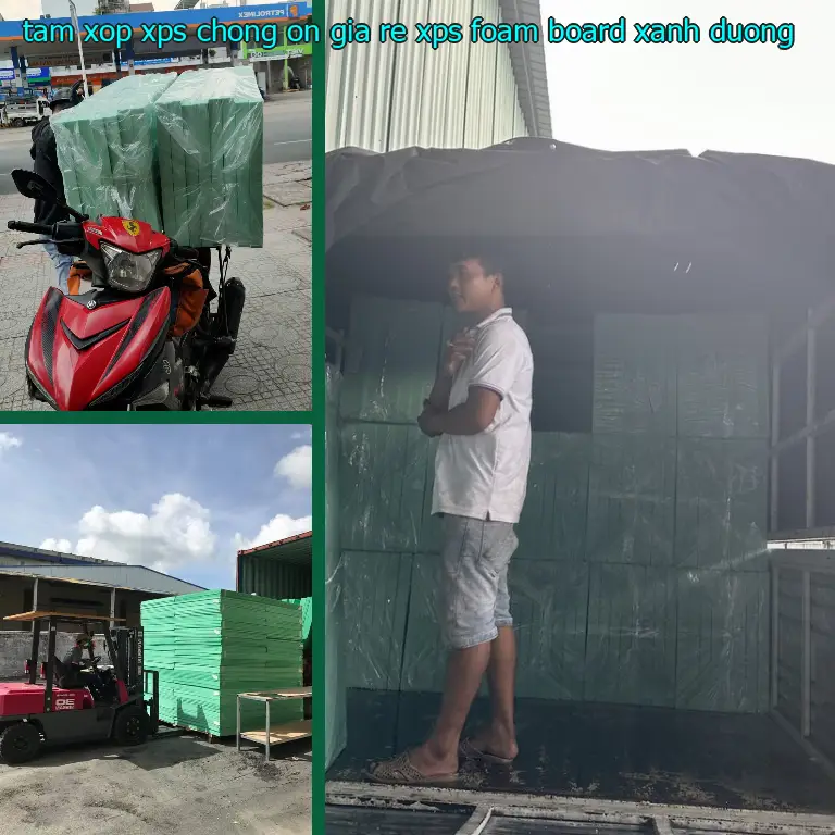Màu sắc tấm xốp XPS chống ồn giá rẻ XPS Foam Board: Xanh dương