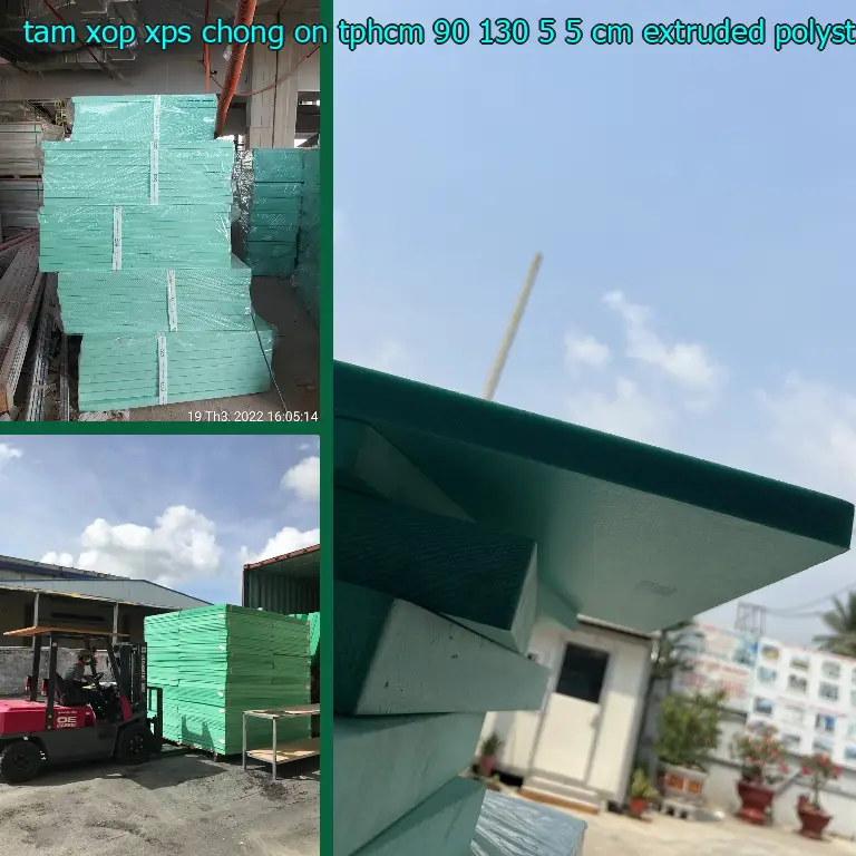Chất liệu tấm xốp XPS chống ồn TpHCM 90*130*5.5 cm: Extruded Polystyrene Foam Chất liệu tấm xốp XPS chống ồn TpHCM 90*130*5.5 cm: Extruded Polystyrene Foam