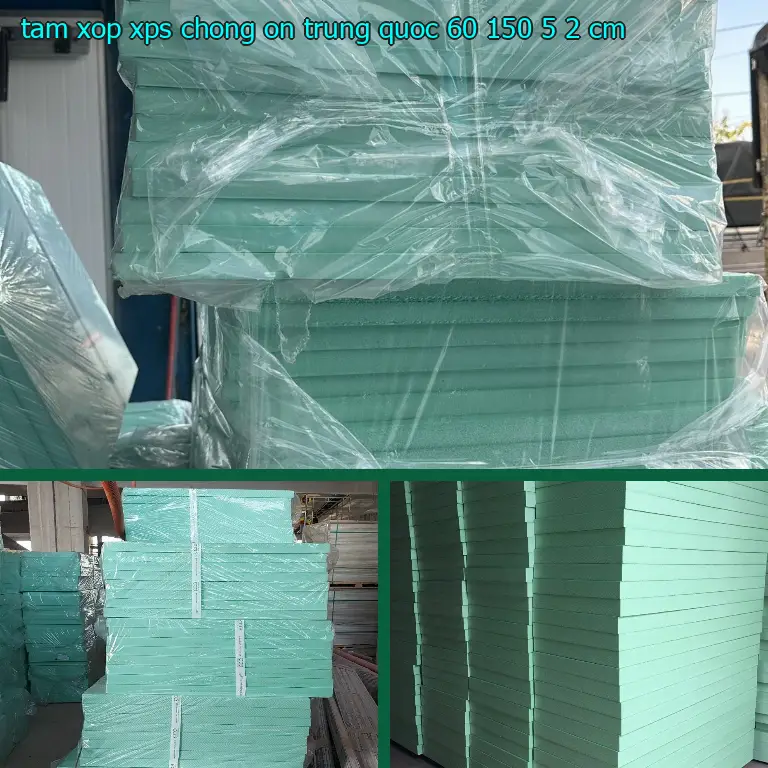 Kích thước tấm xốp XPS chống ồn Trung Quốc: 60*150*5.2 cm Kích thước tấm xốp XPS chống ồn Trung Quốc: 60*150*5.2 cm