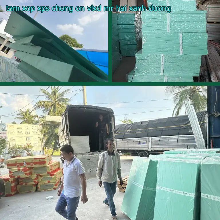 Màu sắc tấm xốp XPS chống ồn VLXD Mr.HẢI: Xanh dương