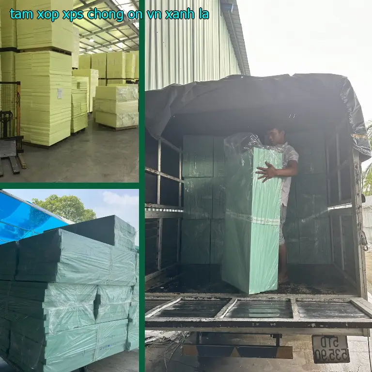 Màu sắc tấm xốp XPS chống ồn VN: Xanh lá