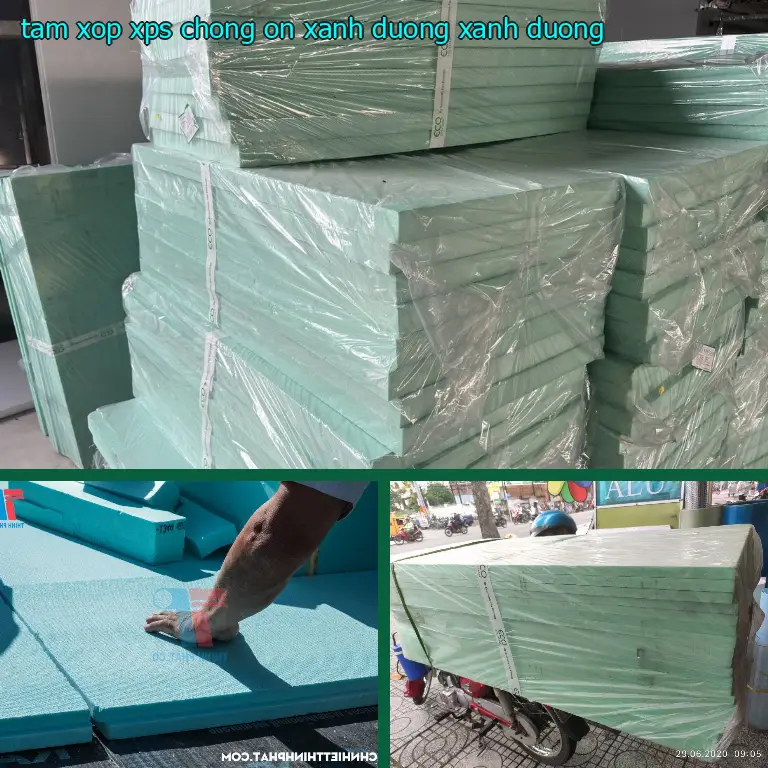 Màu sắc tấm xốp XPS chống ồn Xanh dương: Xanh dương