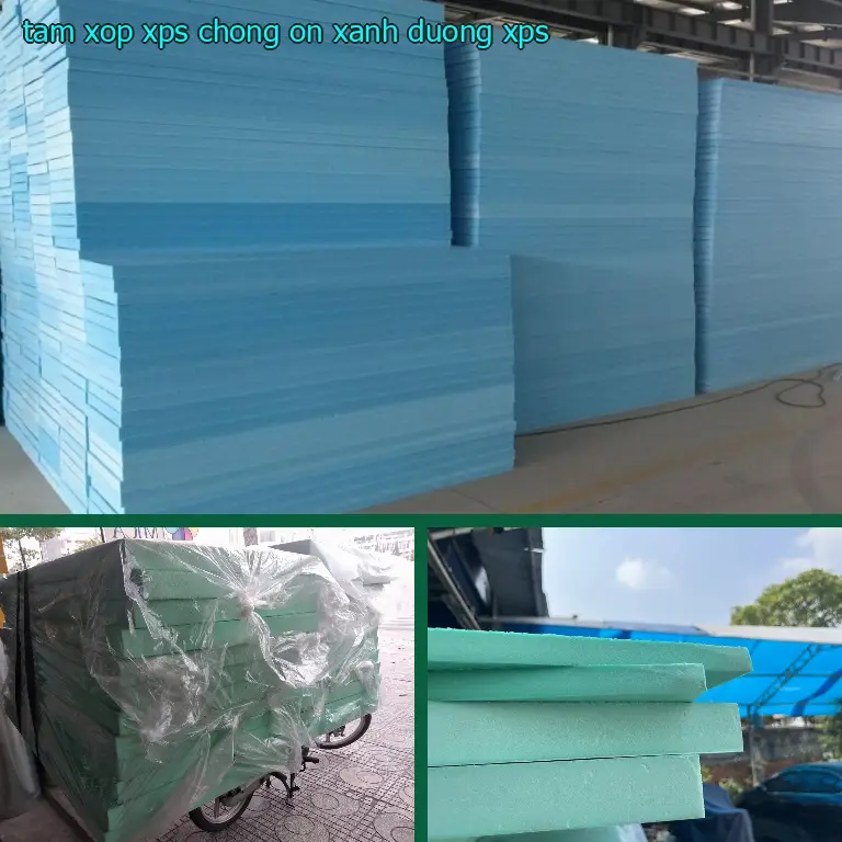Chất liệu tấm xốp XPS chống ồn Xanh dương: XPS