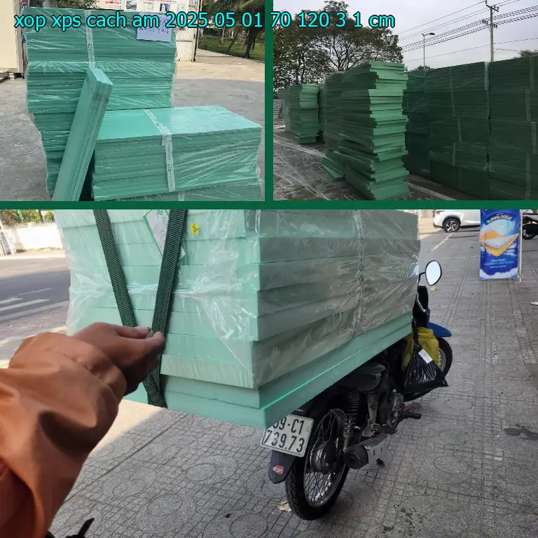 Kích thước xốp XPS cách âm 2025-05-01: 70*120*3.1 cm Kích thước xốp XPS cách âm 2025-05-01: 70*120*3.1 cm
