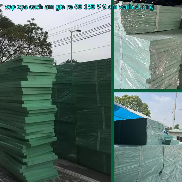 Màu sắc xốp XPS cách âm giá rẻ 60*150*5.9 cm: Xanh dương