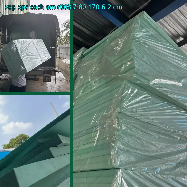 Kích thước xốp XPS cách âm R068L7: 80*170*6.2 cm