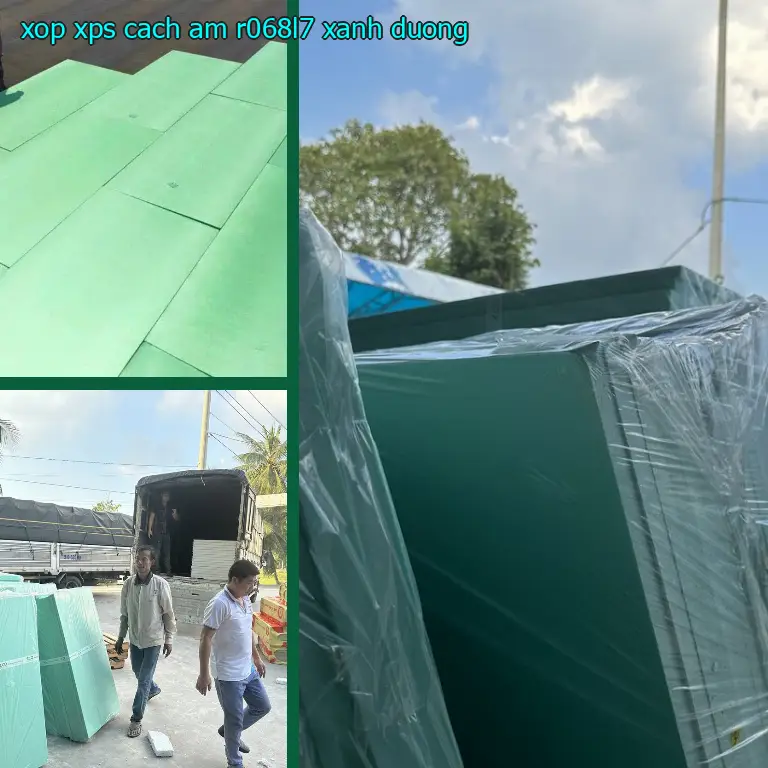 Màu sắc xốp XPS cách âm R068L7: Xanh dương