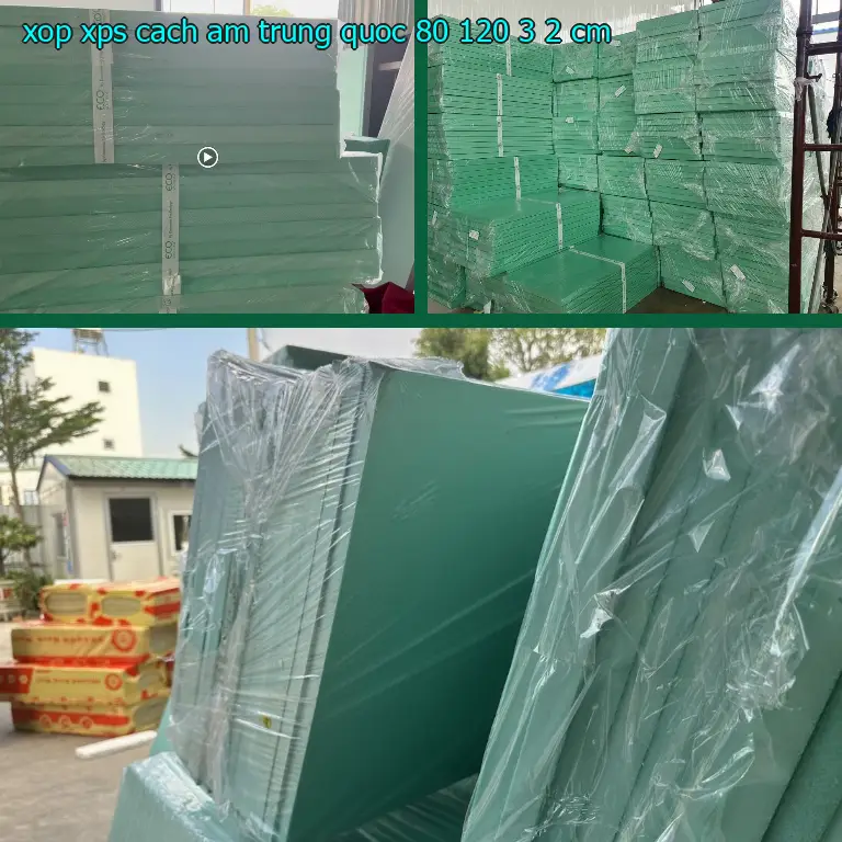 Kích thước xốp XPS cách âm Trung Quốc: 80*120*3.2 cm Kích thước xốp XPS cách âm Trung Quốc: 80*120*3.2 cm