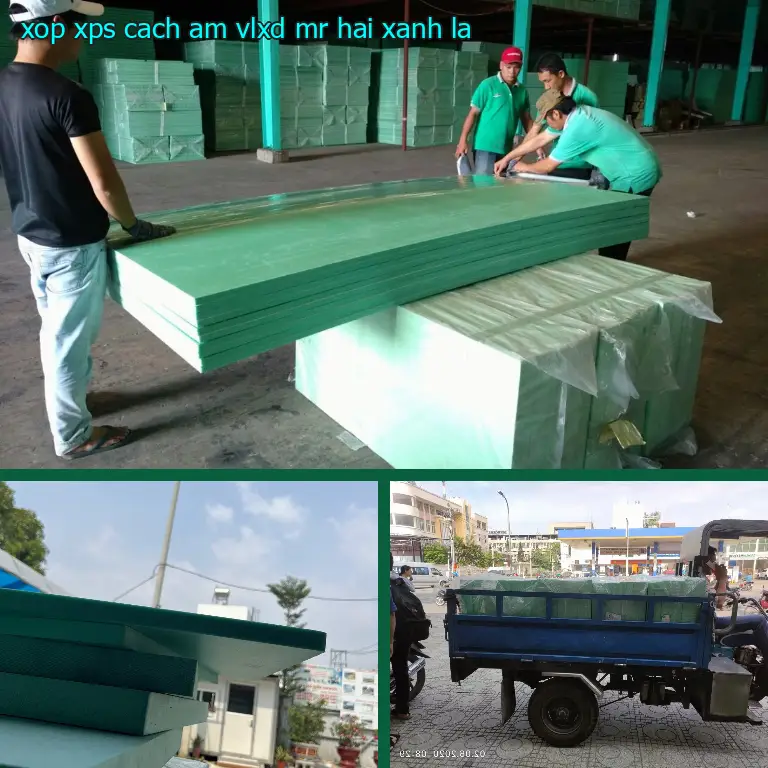 Màu sắc xốp XPS cách âm VLXD Mr.HẢI: Xanh lá
