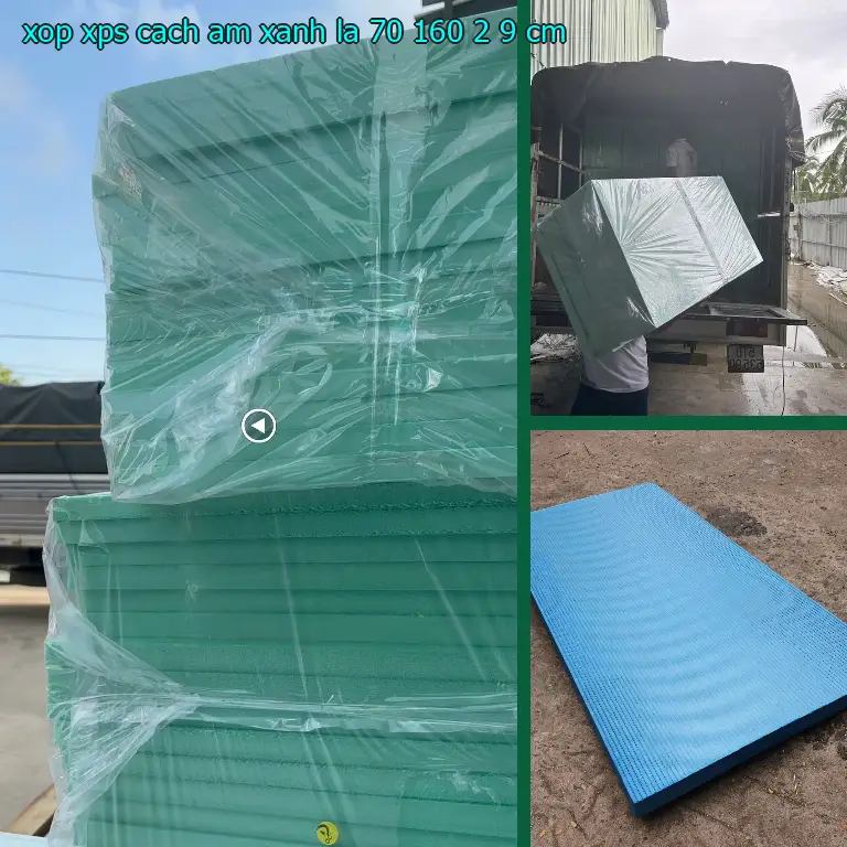 Kích thước xốp XPS cách âm Xanh lá: 70*160*2.9 cm Kích thước xốp XPS cách âm Xanh lá: 70*160*2.9 cm