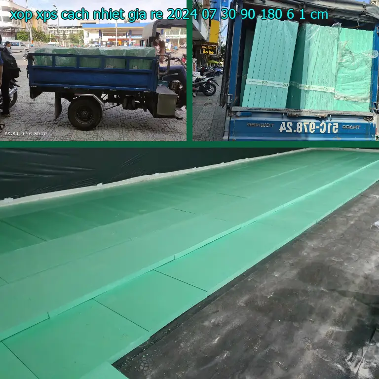 Kích thước xốp XPS cách nhiệt giá rẻ 2024-07-30: 90*180*6.1 cm Kích thước xốp XPS cách nhiệt giá rẻ 2024-07-30: 90*180*6.1 cm
