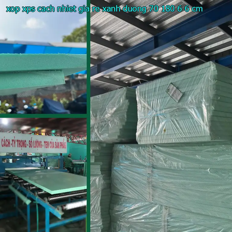 Kích thước xốp XPS cách nhiệt giá rẻ Xanh dương: 70*180*6.6 cm Kích thước xốp XPS cách nhiệt giá rẻ Xanh dương: 70*180*6.6 cm