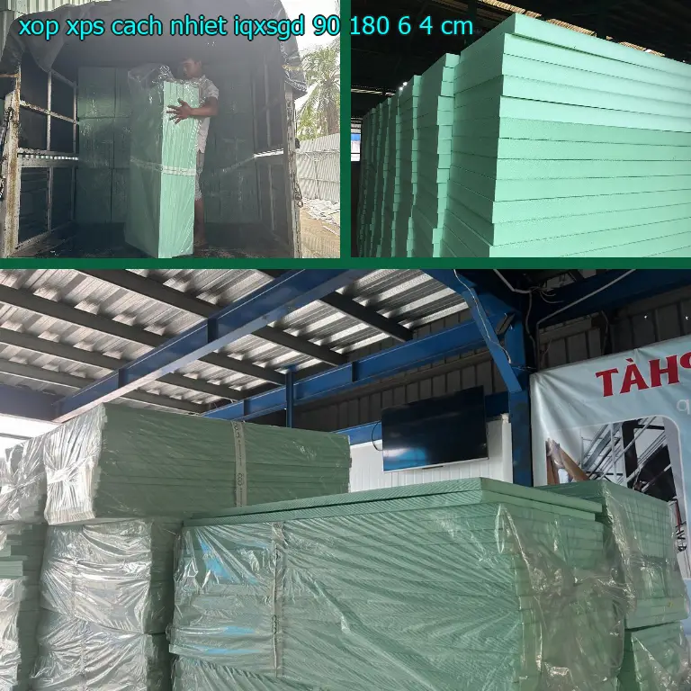 Kích thước xốp XPS cách nhiệt IQXSGD: 90*180*6.4 cm Kích thước xốp XPS cách nhiệt IQXSGD: 90*180*6.4 cm