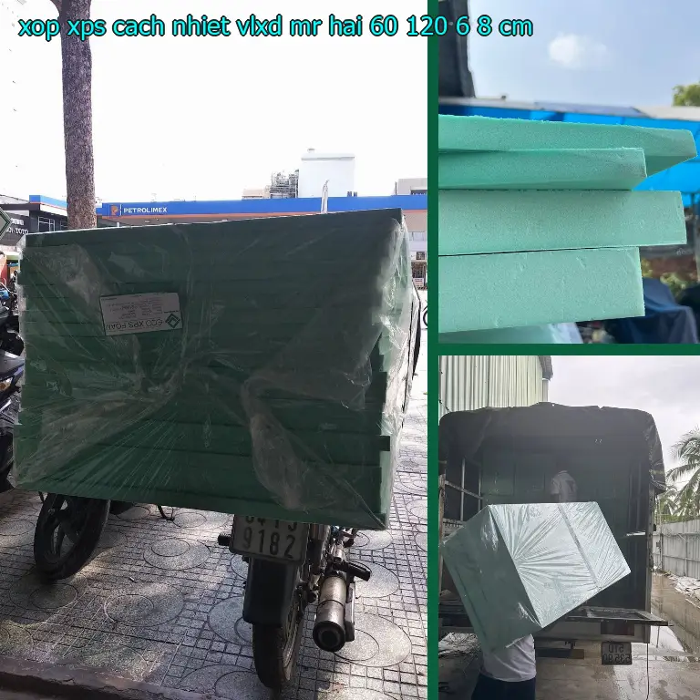 Kích thước xốp XPS cách nhiệt VLXD Mr.HẢI: 60*120*6.8 cm