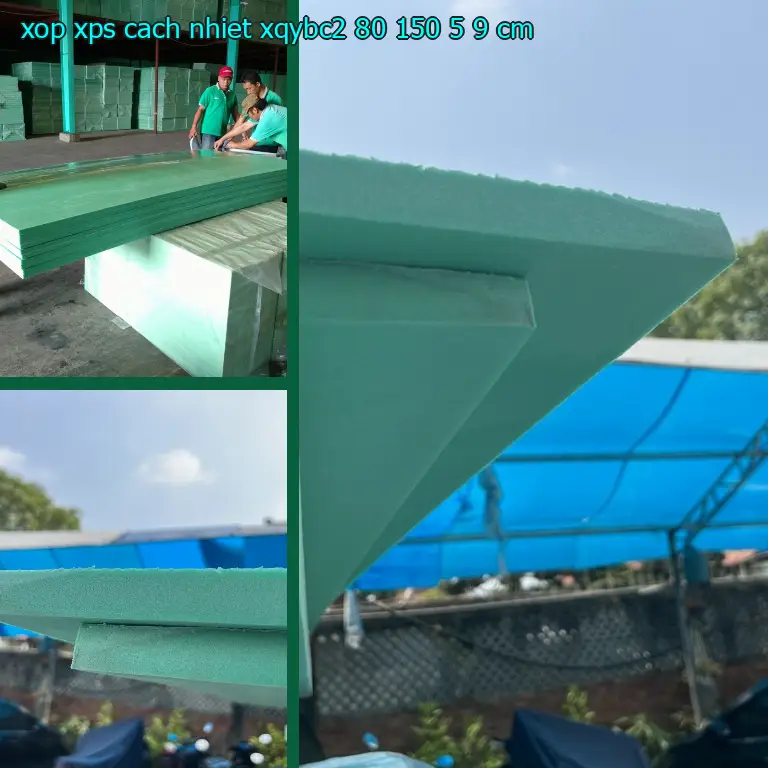 Kích thước xốp XPS cách nhiệt XQYBC2: 80*150*5.9 cm Kích thước xốp XPS cách nhiệt XQYBC2: 80*150*5.9 cm