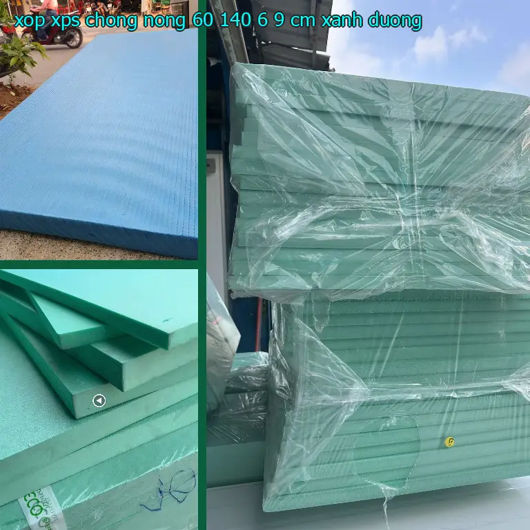 Màu sắc xốp XPS chống nóng 60*140*6.9 cm: Xanh dương Màu sắc xốp XPS chống nóng 60*140*6.9 cm: Xanh dương