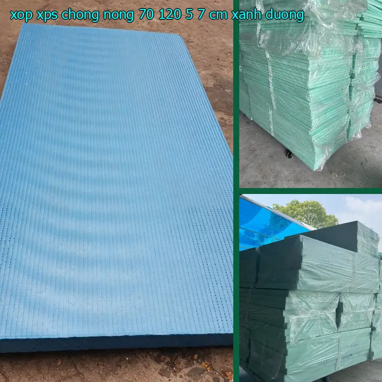 Màu sắc xốp XPS chống nóng 70*120*5.7 cm: Xanh dương