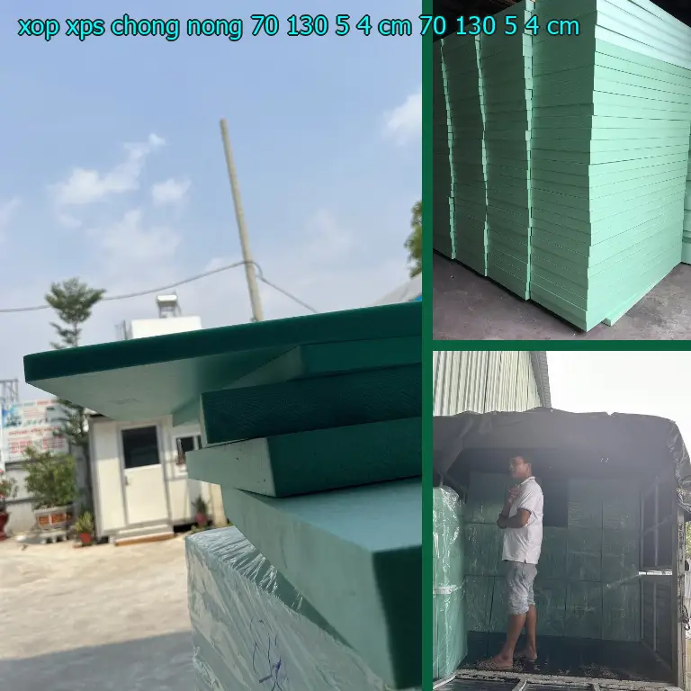 Kích thước xốp XPS chống nóng 70*130*5.4 cm: 70*130*5.4 cm