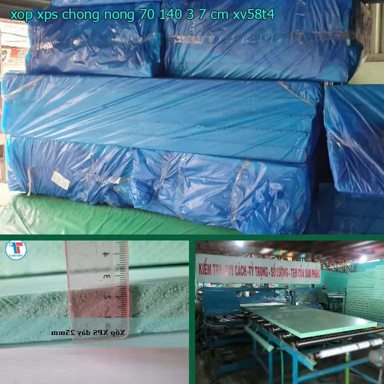 Model xốp XPS chống nóng 70*140*3.7 cm: XV58T4 Model xốp XPS chống nóng 70*140*3.7 cm: XV58T4