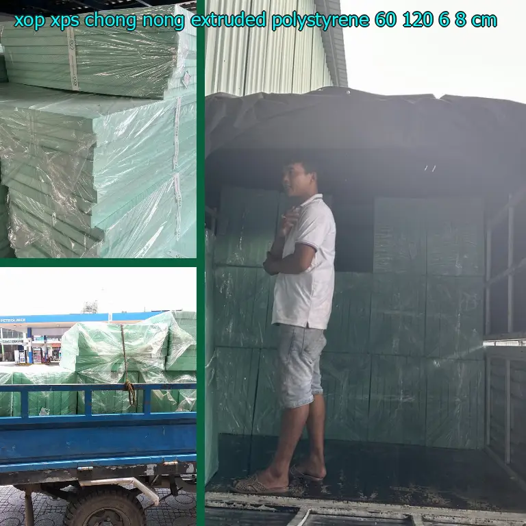 Kích thước xốp XPS chống nóng Extruded Polystyrene: 60*120*6.8 cm Kích thước xốp XPS chống nóng Extruded Polystyrene: 60*120*6.8 cm