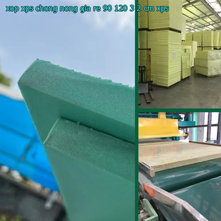 Chất liệu xốp XPS chống nóng giá rẻ 90*120*3.2 cm: XPS